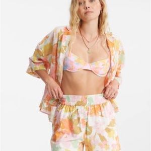 Billabong All Good Button Down Top Size M